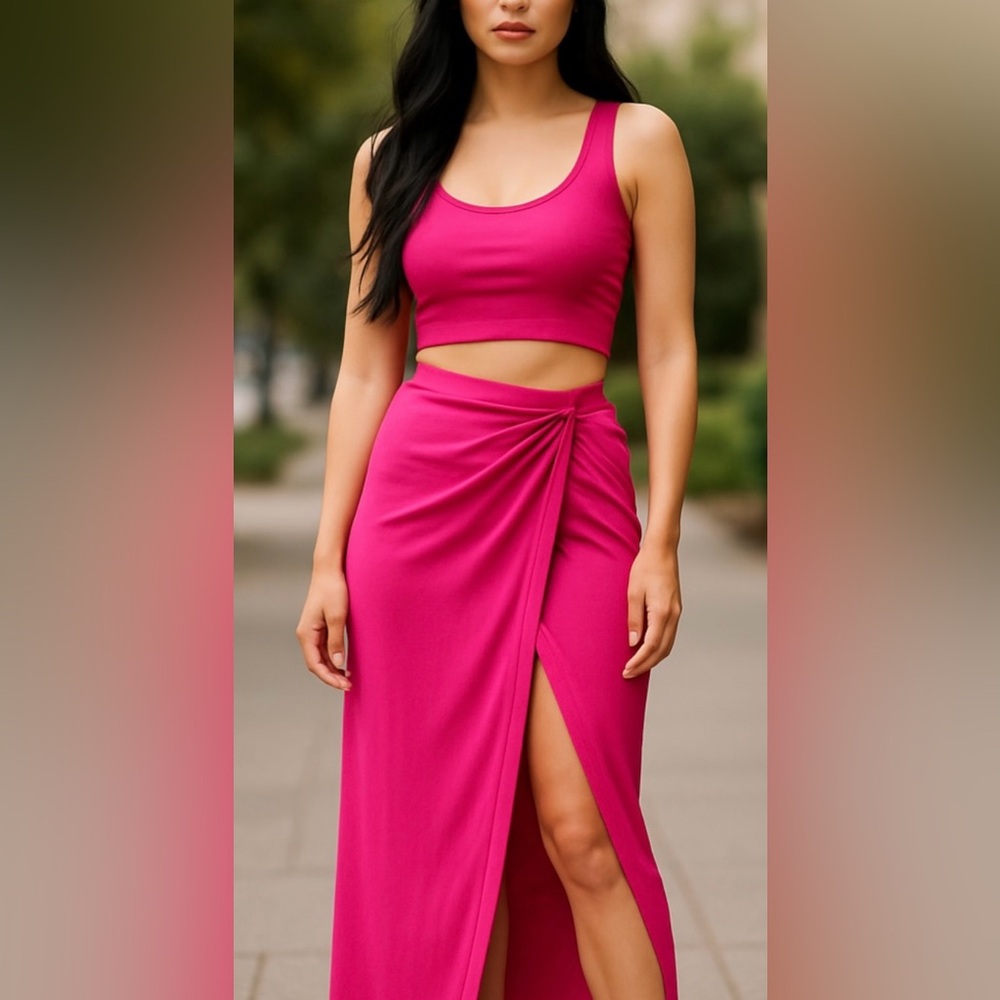 SHEIN Pink Women's Skirt Set